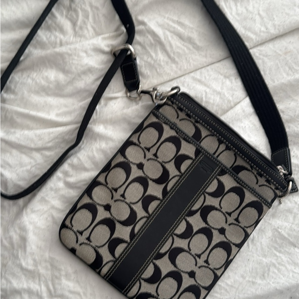 Coach Black and Gray Crossbody Bag